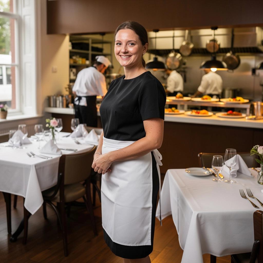 Ein Blick auf das Restaurant von außen, mit einem einladenden Eingangsbereich.